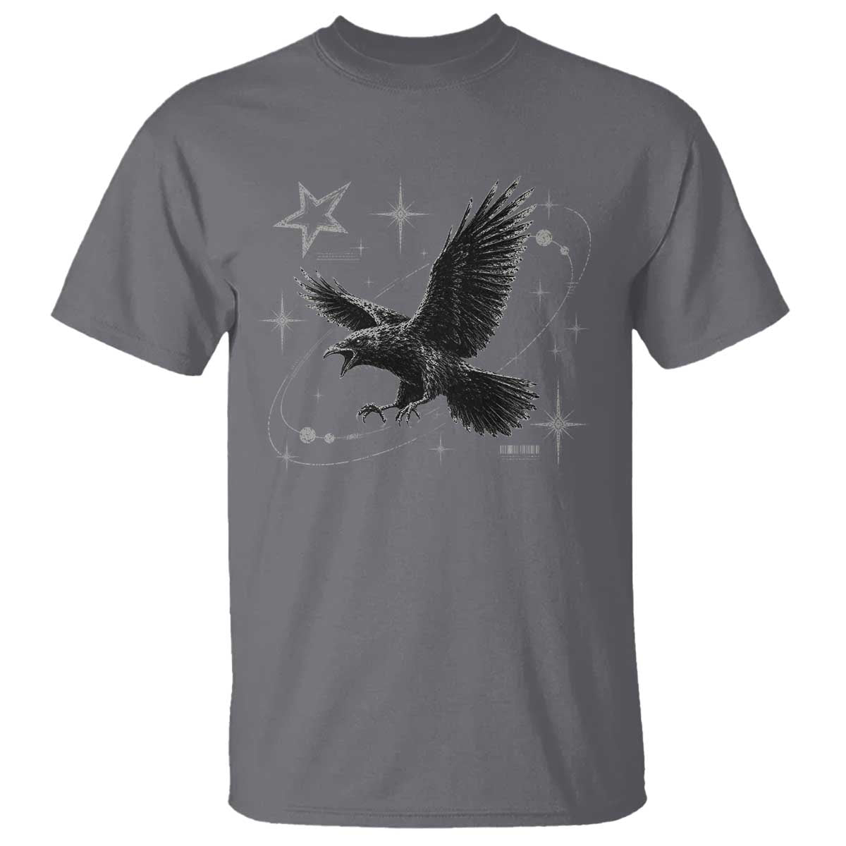 Raven Crow Y2k T Shirt Gothic Cyber Sigilism Occult Dark Academia Black Bird Graphic