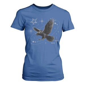 Raven Crow Y2k T Shirt For Women Gothic Cyber Sigilism Occult Dark Academia Black Bird Graphic