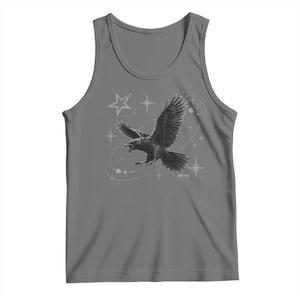 Raven Crow Y2k Tank Top Gothic Cyber Sigilism Occult Dark Academia Black Bird Graphic