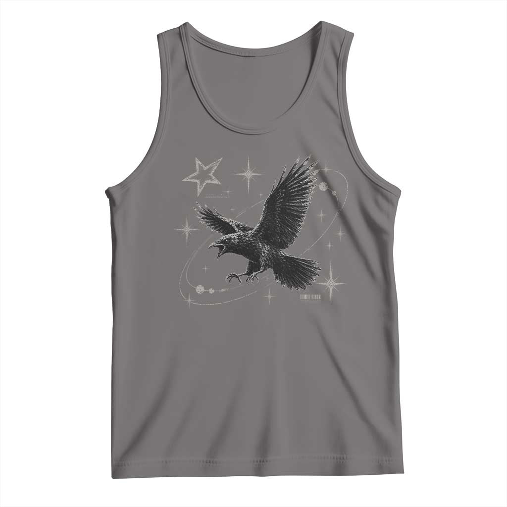 Raven Crow Y2k Tank Top Gothic Cyber Sigilism Occult Dark Academia Black Bird Graphic