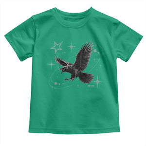 Raven Crow Y2k Toddler T Shirt Gothic Cyber Sigilism Occult Dark Academia Black Bird Graphic
