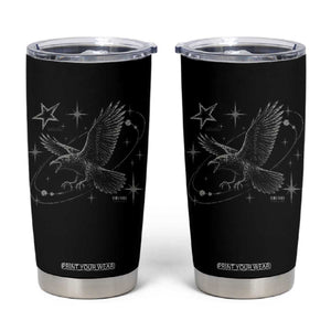 Raven Crow Y2k Tumbler Cup Gothic Cyber Sigilism Occult Dark Academia Black Bird Graphic