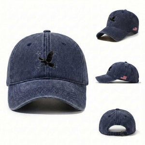 Raven Crow Y2k Washed Cotton Baseball Cap Gothic Cyber Sigilism Occult Dark Academia Black Bird Graphic