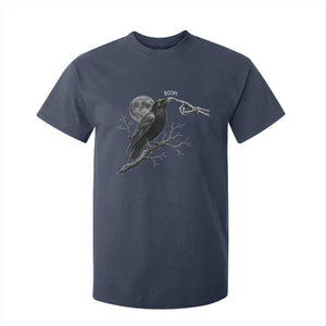 Skeleton Hand Boop Raven T Shirt For Kid Funny Spooky Halloween Crow Moon Graphic