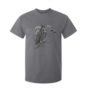 Skeleton Hand Boop Owl T Shirt For Kid Funny Spooky Halloween Moon Graphic