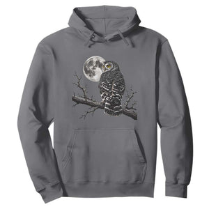 Owl Full Moon Graphic Hoodie Vintage Dark Academia Bird