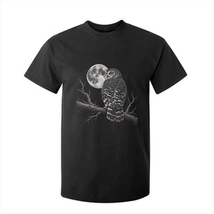 Owl Full Moon Graphic T Shirt For Kid Vintage Dark Academia Bird