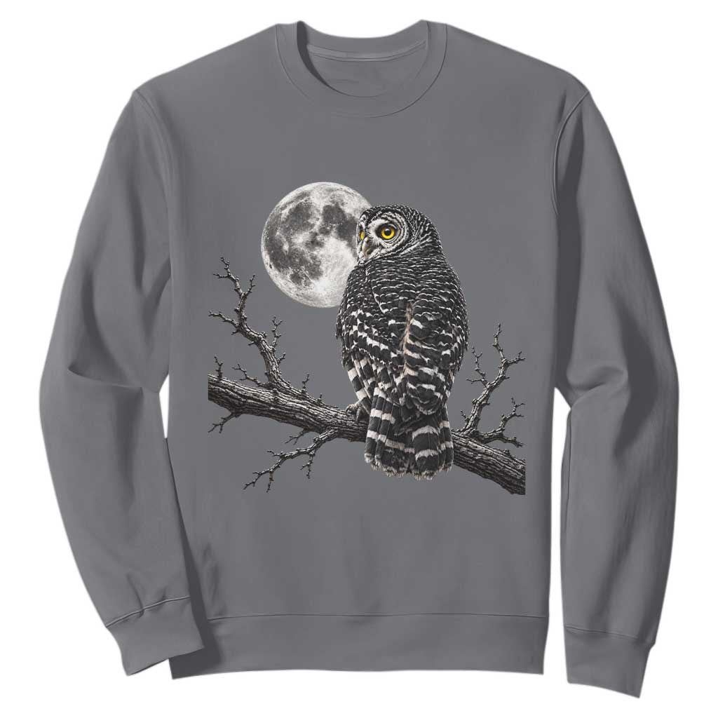 Owl Full Moon Graphic Sweatshirt Vintage Dark Academia Bird