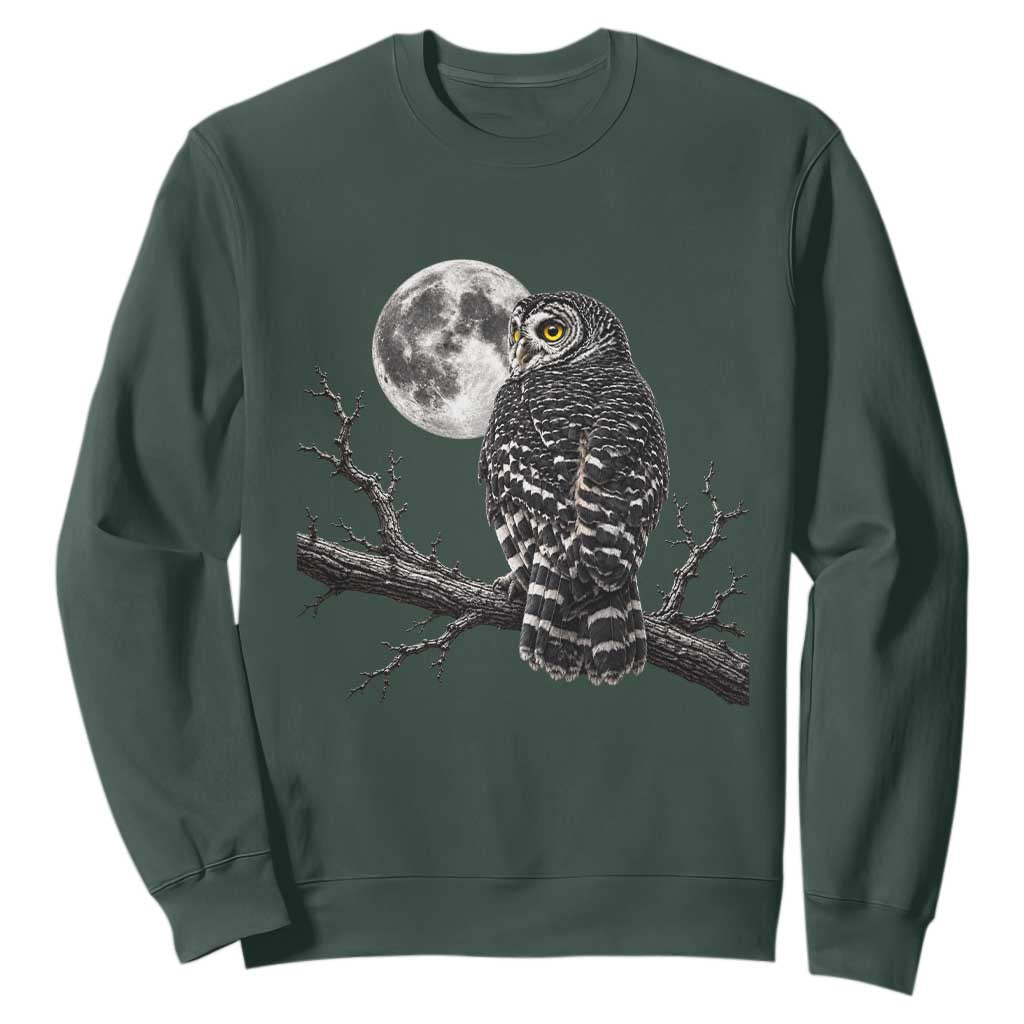 Owl Full Moon Graphic Sweatshirt Vintage Dark Academia Bird