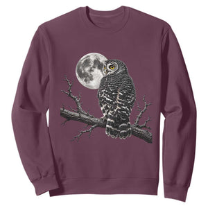 Owl Full Moon Graphic Sweatshirt Vintage Dark Academia Bird
