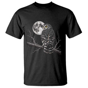 Owl Full Moon Graphic T Shirt Vintage Dark Academia Bird
