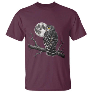 Owl Full Moon Graphic T Shirt Vintage Dark Academia Bird