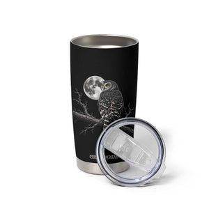 Owl Full Moon Graphic Tumbler Cup Vintage Dark Academia Bird