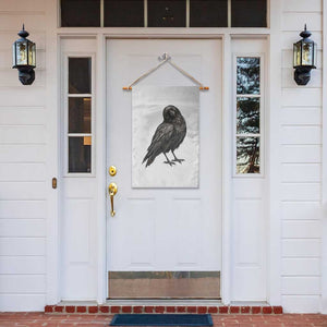Winking Raven Crow Garden Flag Vintage Dark Academia Funny Bird Graphic