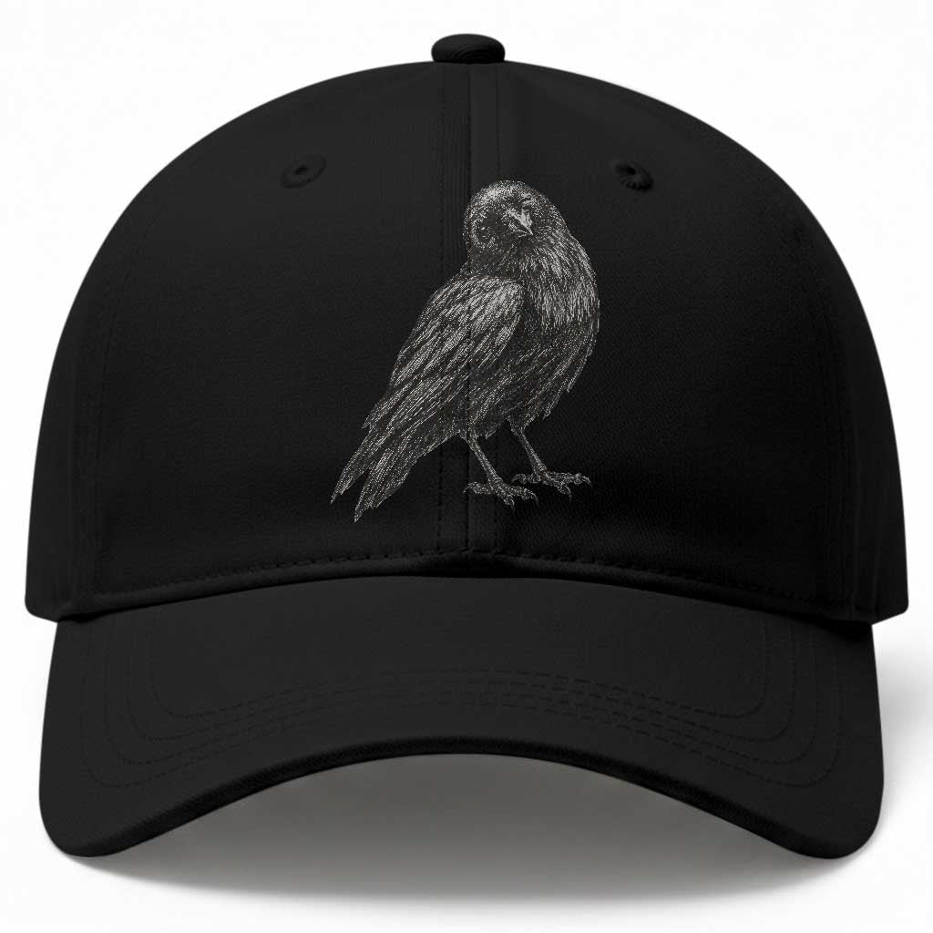 Winking Raven Crow Baseball Cap Vintage Dark Academia Funny Bird Graphic TS10 Print Your Wear