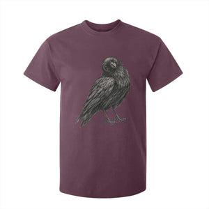 Winking Raven Crow T Shirt For Kid Vintage Dark Academia Funny Bird Graphic