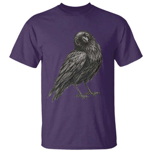 Winking Raven Crow T Shirt Vintage Dark Academia Funny Bird Graphic