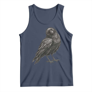 Winking Raven Crow Tank Top Vintage Dark Academia Funny Bird Graphic
