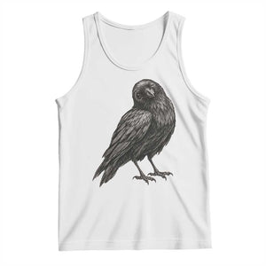 Winking Raven Crow Tank Top Vintage Dark Academia Funny Bird Graphic