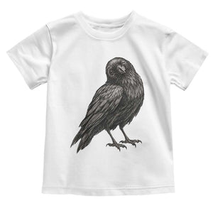 Winking Raven Crow Toddler T Shirt Vintage Dark Academia Funny Bird Graphic