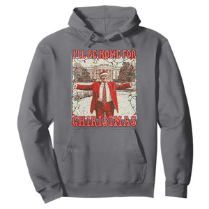 Funny Christmas Trump Pink Hoodie I'll Be Home For Christmas Santa Pajamas TS10 Charcoal Print Your Wear