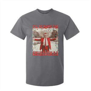 Funny Christmas Trump Pink T Shirt For Kid I'll Be Home For Christmas Santa Pajamas TS10 Charcoal Print Your Wear