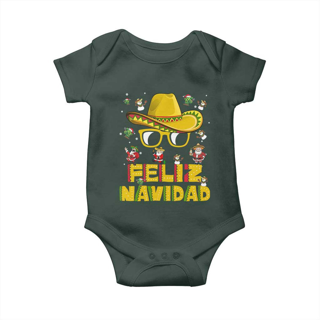 Mexico Christmas Baby Onesie Feliz Navidad Sombrero TS10 Print Your Wear