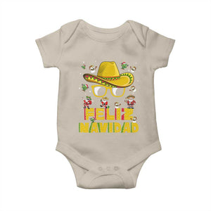 Mexico Christmas Baby Onesie Feliz Navidad Sombrero TS10 Sand Print Your Wear