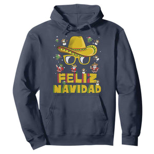 Mexico Christmas Hoodie Feliz Navidad Sombrero TS10 Navy Print Your Wear
