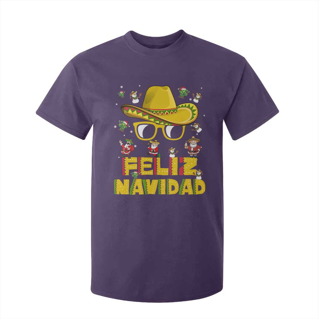 Mexico Christmas T Shirt For Kid Feliz Navidad Sombrero TS10 Purple Print Your Wear