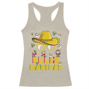 Mexico Christmas Racerback Tank Top Feliz Navidad Sombrero TS10 Sand Print Your Wear