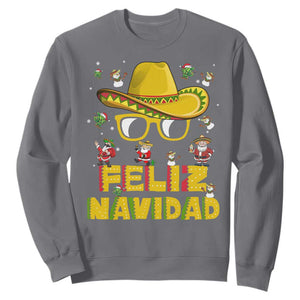 Mexico Christmas Sweatshirt Feliz Navidad Sombrero TS10 Charcoal Print Your Wear