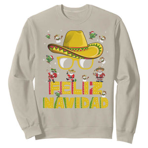 Mexico Christmas Sweatshirt Feliz Navidad Sombrero TS10 Sand Print Your Wear