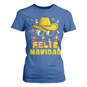 Mexico Christmas T Shirt For Women Feliz Navidad Sombrero TS10 Royal Blue Print Your Wear