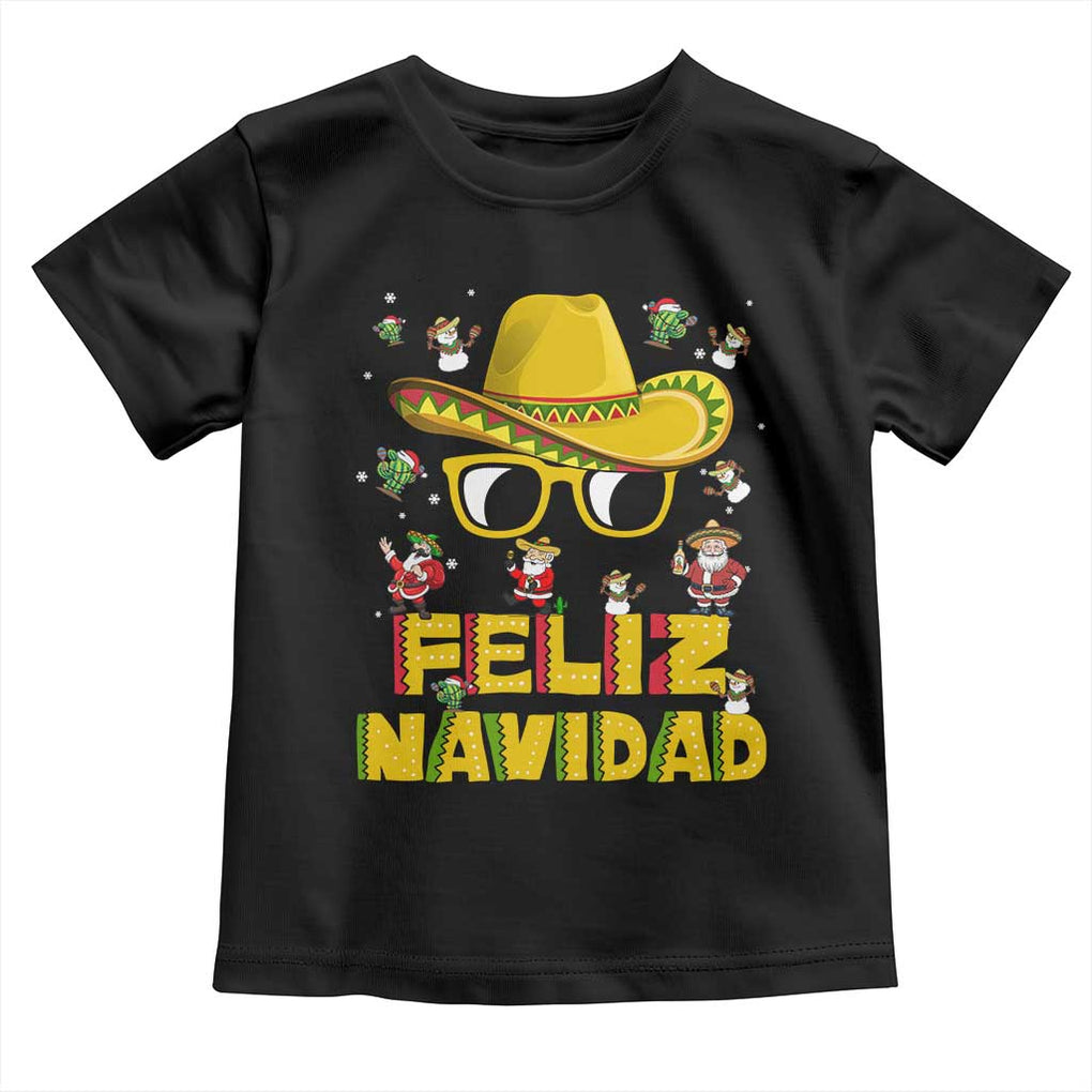Mexico Christmas Toddler T Shirt Feliz Navidad Sombrero TS10 Black Print Your Wear