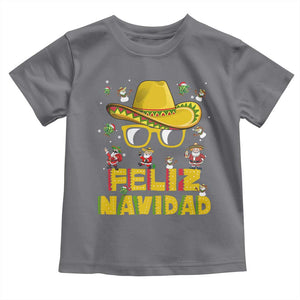 Mexico Christmas Toddler T Shirt Feliz Navidad Sombrero TS10 Charcoal Print Your Wear