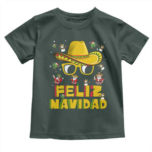 Mexico Christmas Toddler T Shirt Feliz Navidad Sombrero TS10 Dark Forest Green Print Your Wear