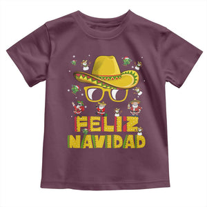 Mexico Christmas Toddler T Shirt Feliz Navidad Sombrero TS10 Maroon Print Your Wear