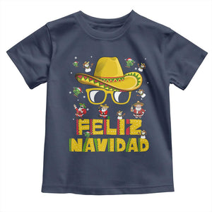 Mexico Christmas Toddler T Shirt Feliz Navidad Sombrero TS10 Navy Print Your Wear