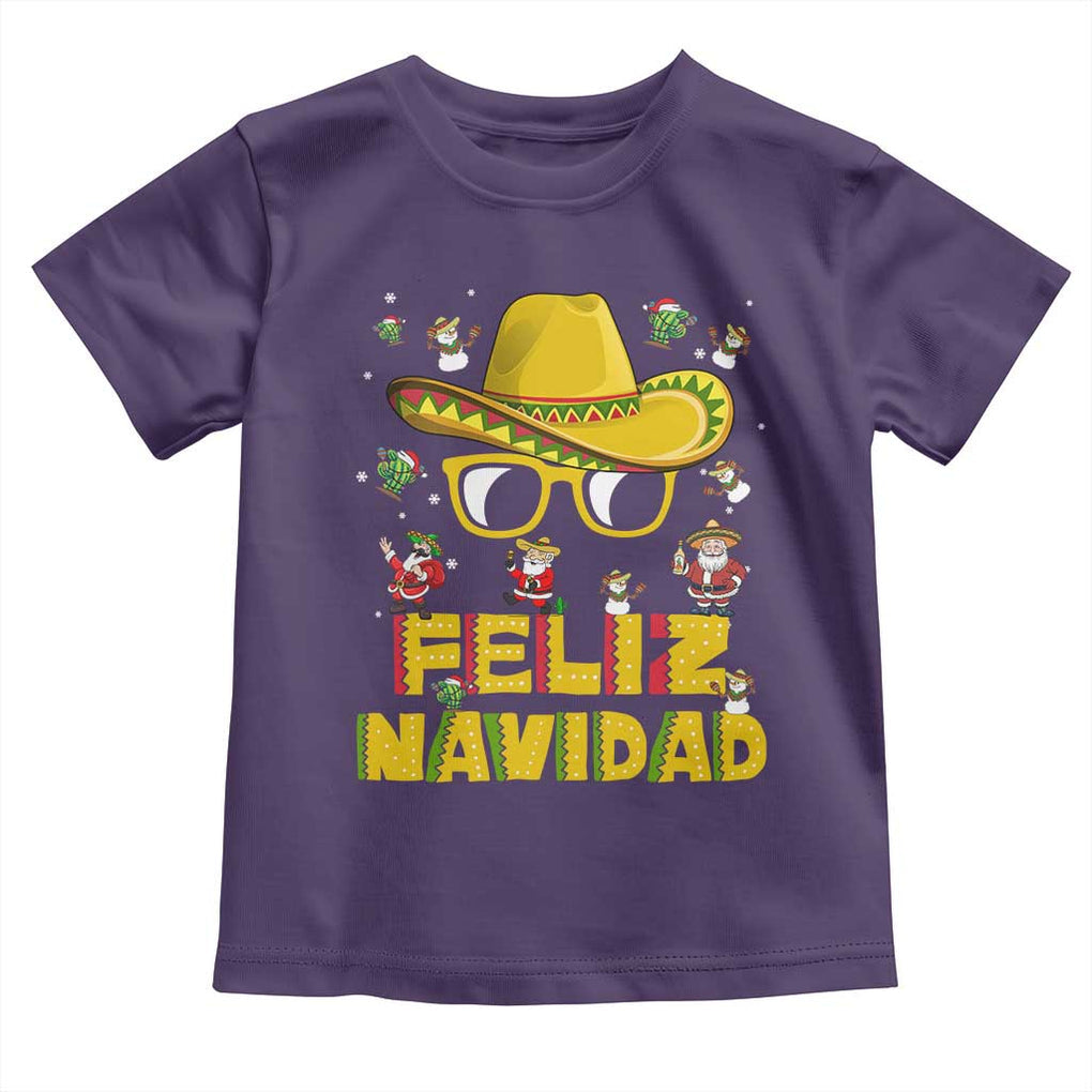 Mexico Christmas Toddler T Shirt Feliz Navidad Sombrero TS10 Purple Print Your Wear