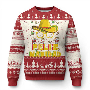 Mexico Xmas Ugly Christmas Sweater Feliz Navidad Sombrero TS10 Red Print Your Wear