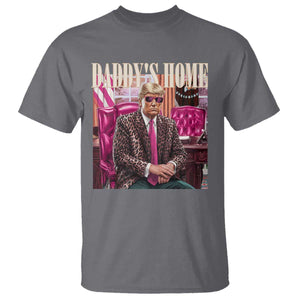 Daddy's Home Trump Pink T Shirt 2024 Take America Back Leopard TS10 Charcoal Print Your Wear