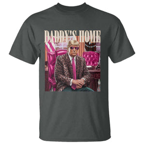 Daddy's Home Trump Pink T Shirt 2024 Take America Back Leopard TS10 Dark Heather Print Your Wear