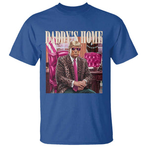 Daddy's Home Trump Pink T Shirt 2024 Take America Back Leopard TS10 Royal Blue Print Your Wear
