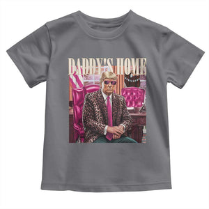 Daddy's Home Trump Pink Toddler T Shirt 2024 Take America Back Leopard TS10 Charcoal Print Your Wear