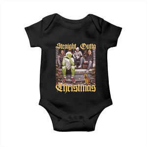 Humorous Trump Christmas Baby Onesie Straight Outta Xmas Movie TS10 Black Print Your Wear