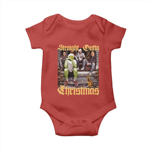 Humorous Trump Christmas Baby Onesie Straight Outta Xmas Movie TS10 Red Print Your Wear