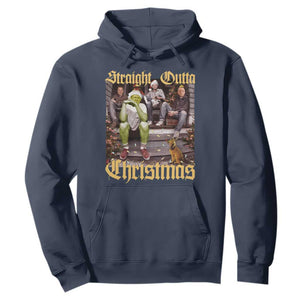 Humorous Trump Christmas Hoodie Straight Outta Xmas Movie TS10 Navy Print Your Wear