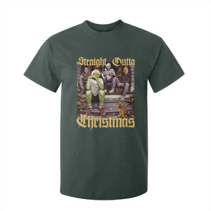 Humorous Trump Christmas T Shirt For Kid Straight Outta Xmas Movie TS10 Dark Forest Green Print Your Wear