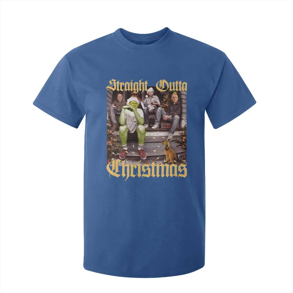 Humorous Trump Christmas T Shirt For Kid Straight Outta Xmas Movie TS10 Royal Blue Print Your Wear